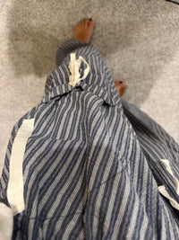 Striped Drawstring Jogger Pants | Navy