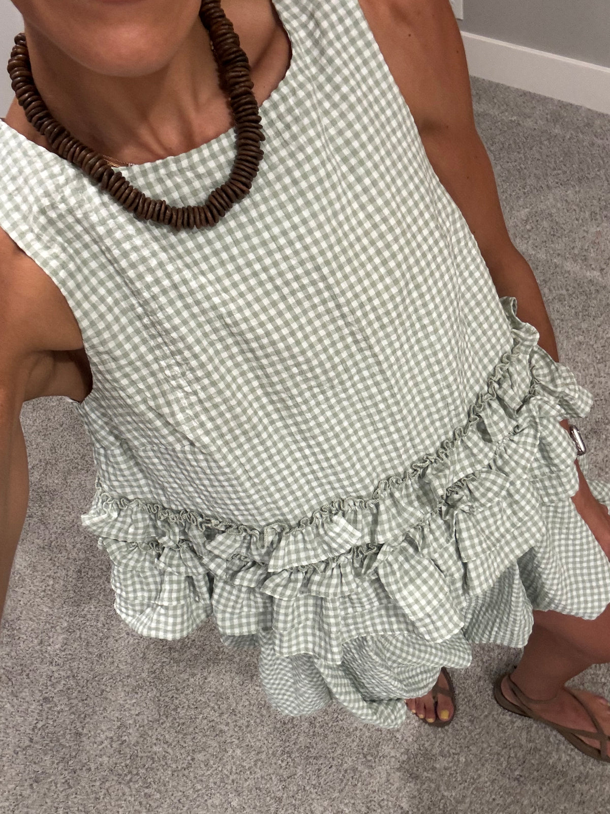 Sofie Gingham Set | Sage