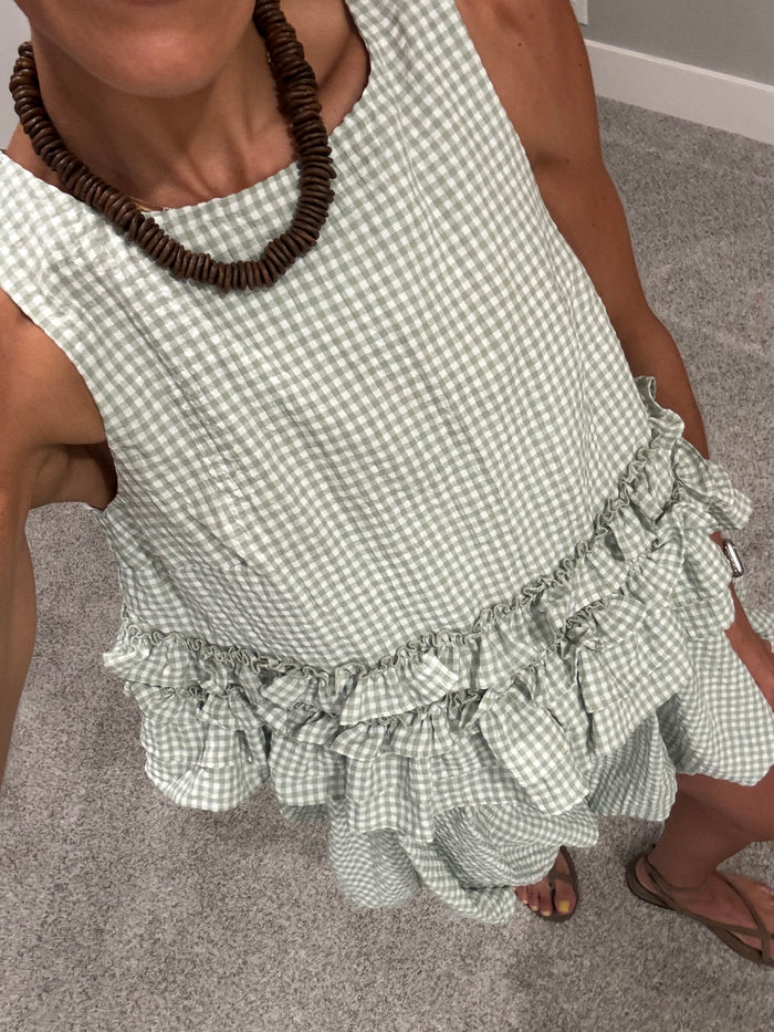 Sofie Gingham Set | Sage
