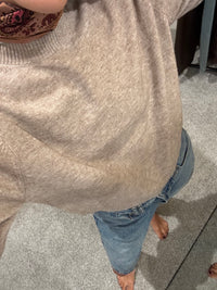 Short Sleeve Sweater Top | Mocha