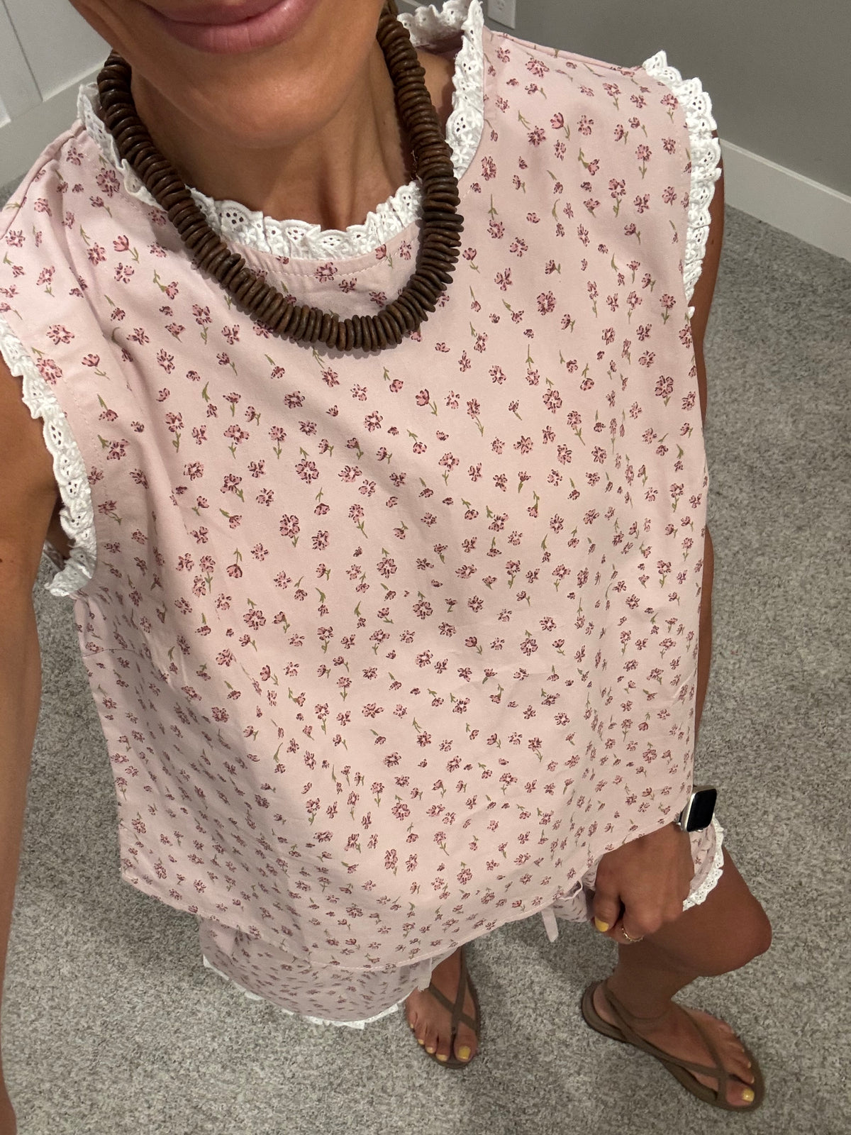 Mauve Ditsy Floral Set