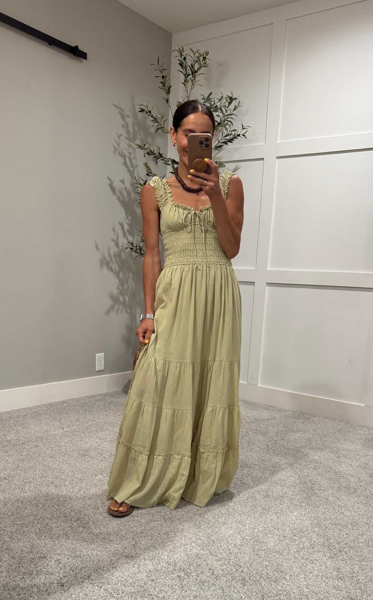 Callie Maxi Dress | Creamy Matcha