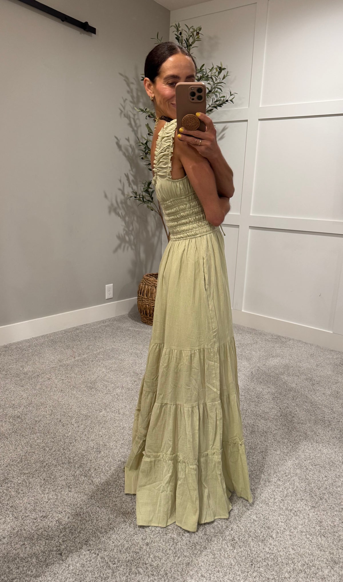 Callie Maxi Dress | Creamy Matcha