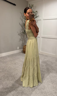 Callie Maxi Dress | Creamy Matcha