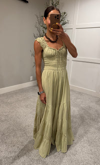 Callie Maxi Dress | Creamy Matcha