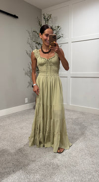 Callie Maxi Dress | Creamy Matcha