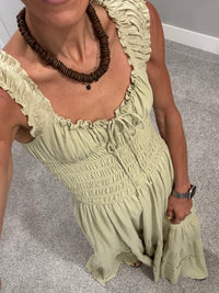Callie Maxi Dress | Creamy Matcha