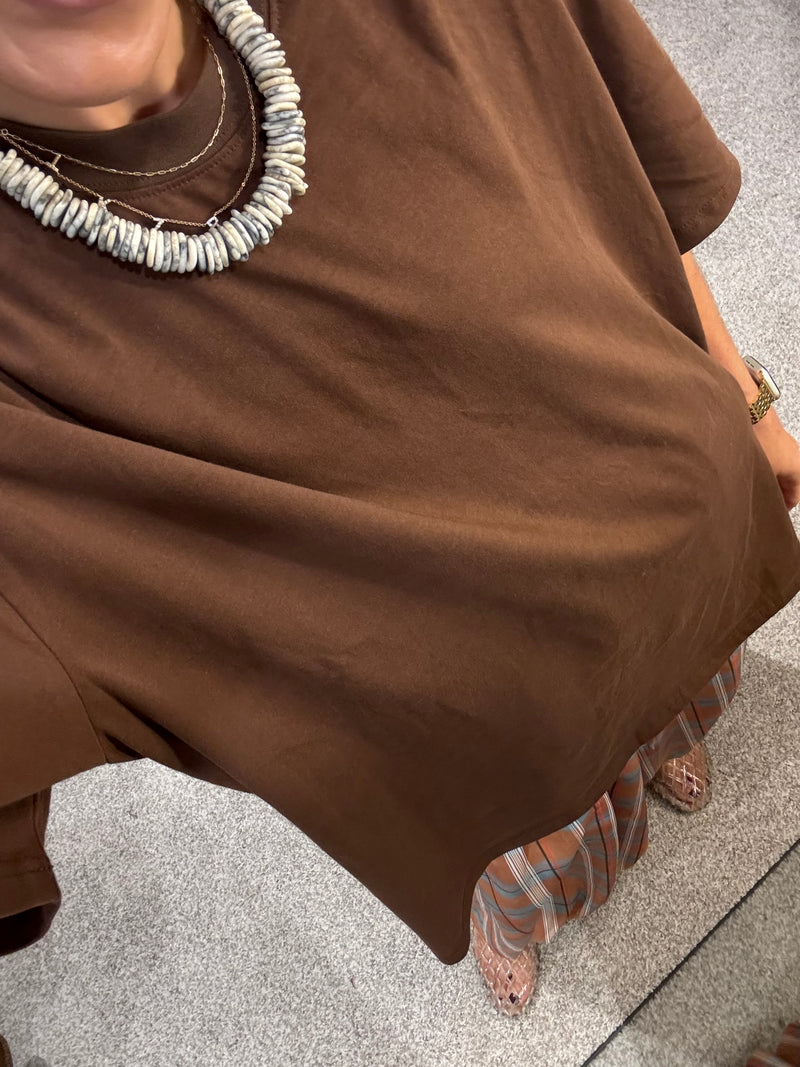 Perfectly Oversized Tee | Chocolate Brown