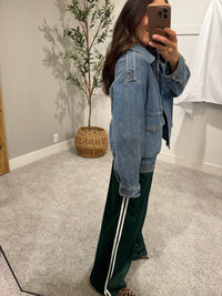 Oversized Bomber Jean Jacket