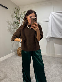 Rue Sweater Top | Brown