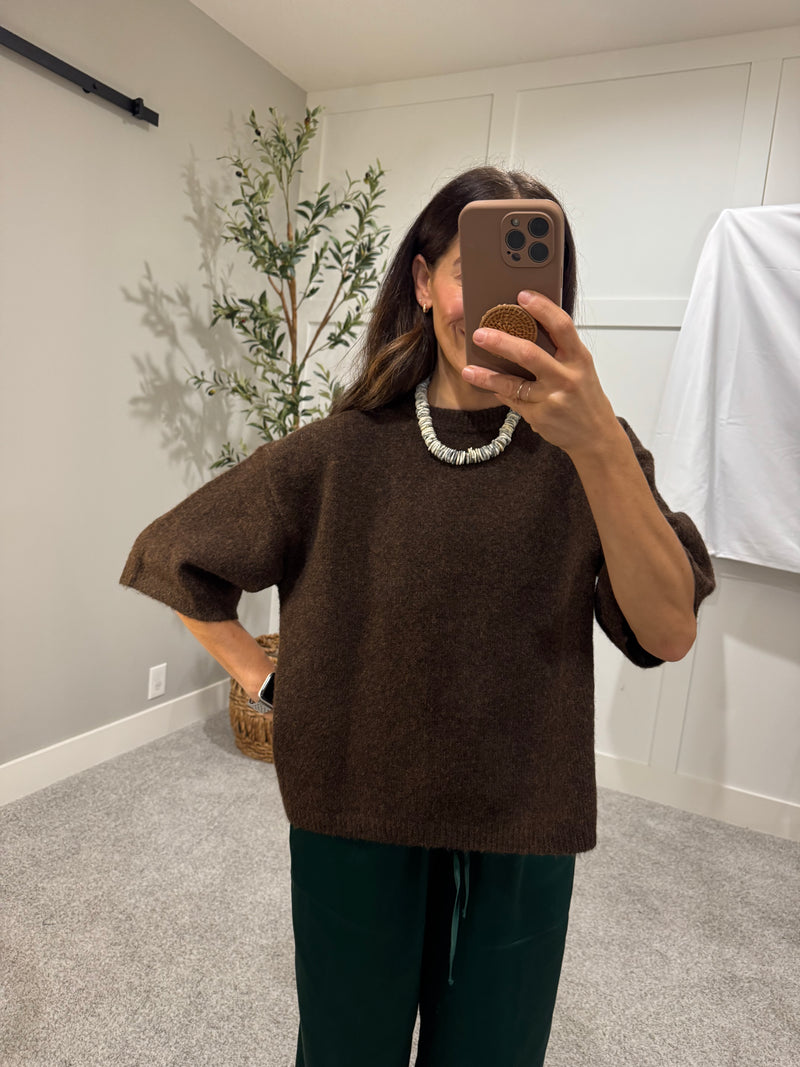 Rue Sweater Top | Brown
