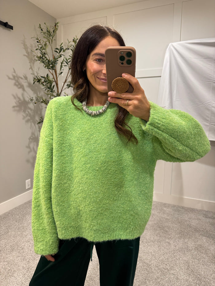 Lime Green Pullover Sweater