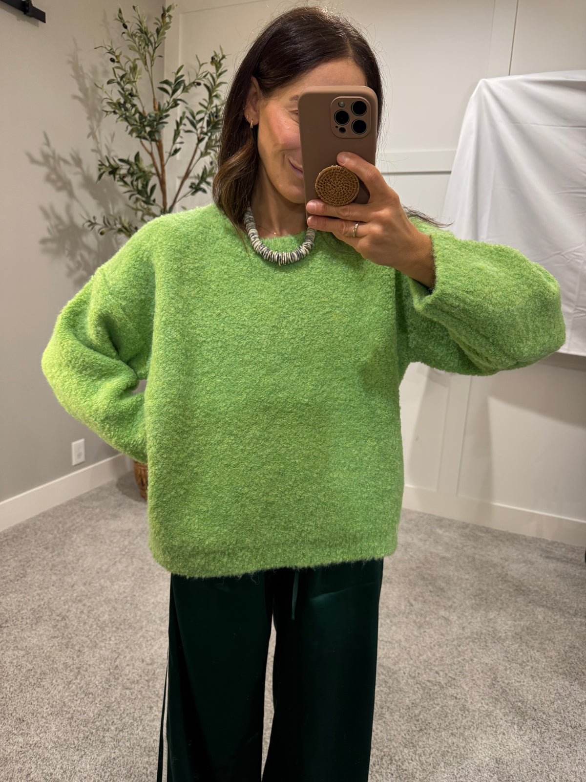 Lime Green Pullover Sweater