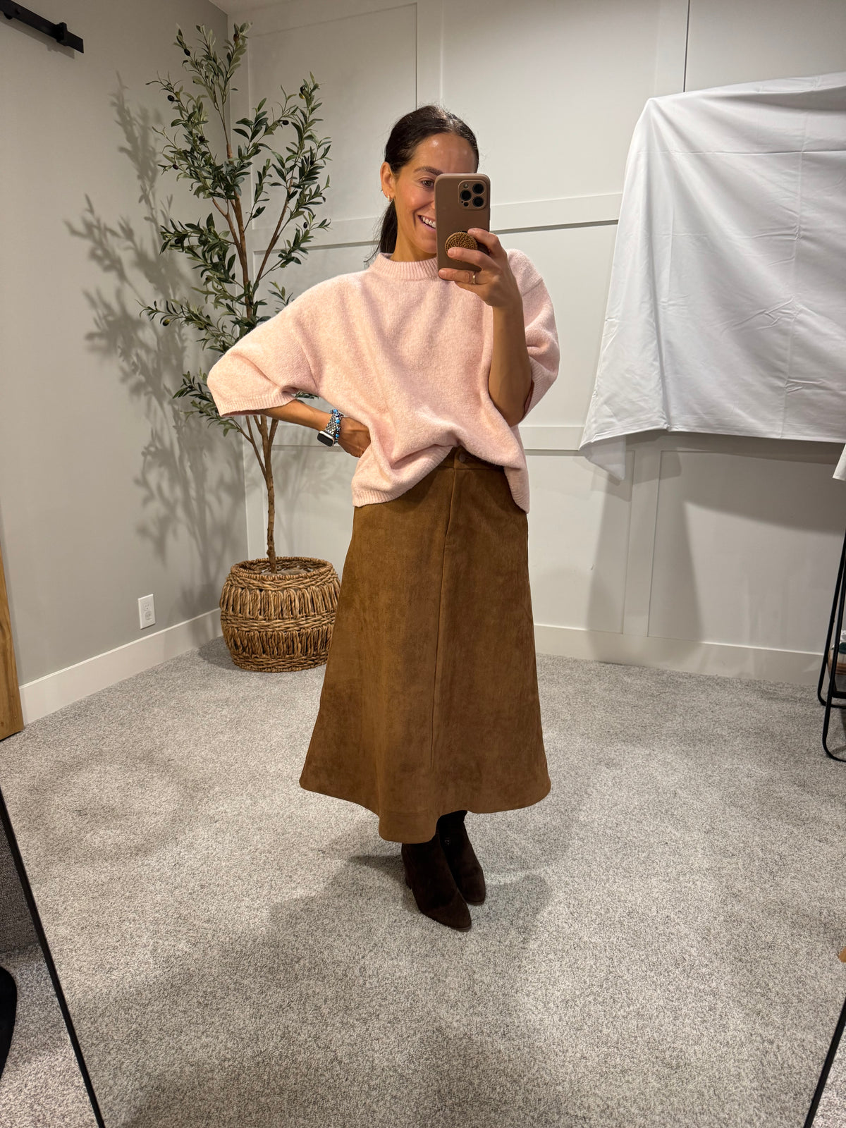 Rue Sweater Top | Light Mauve