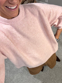 Rue Sweater Top | Light Mauve