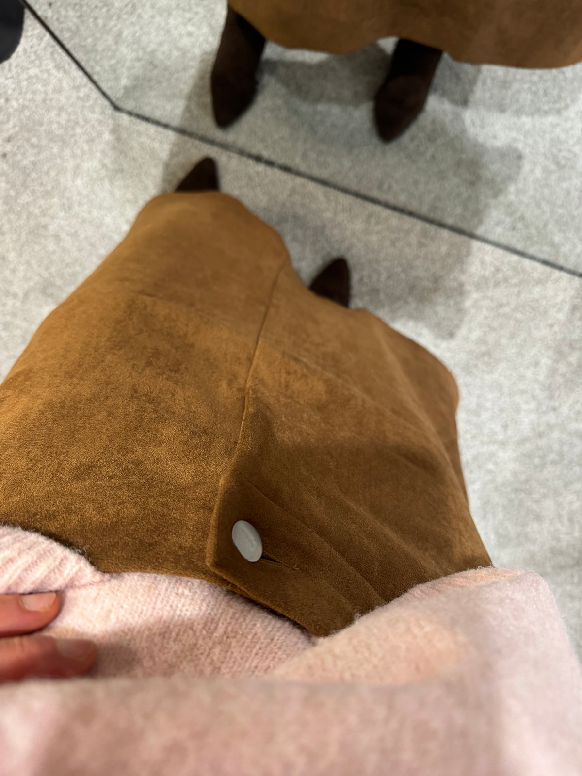 Camel Suede Skirt
