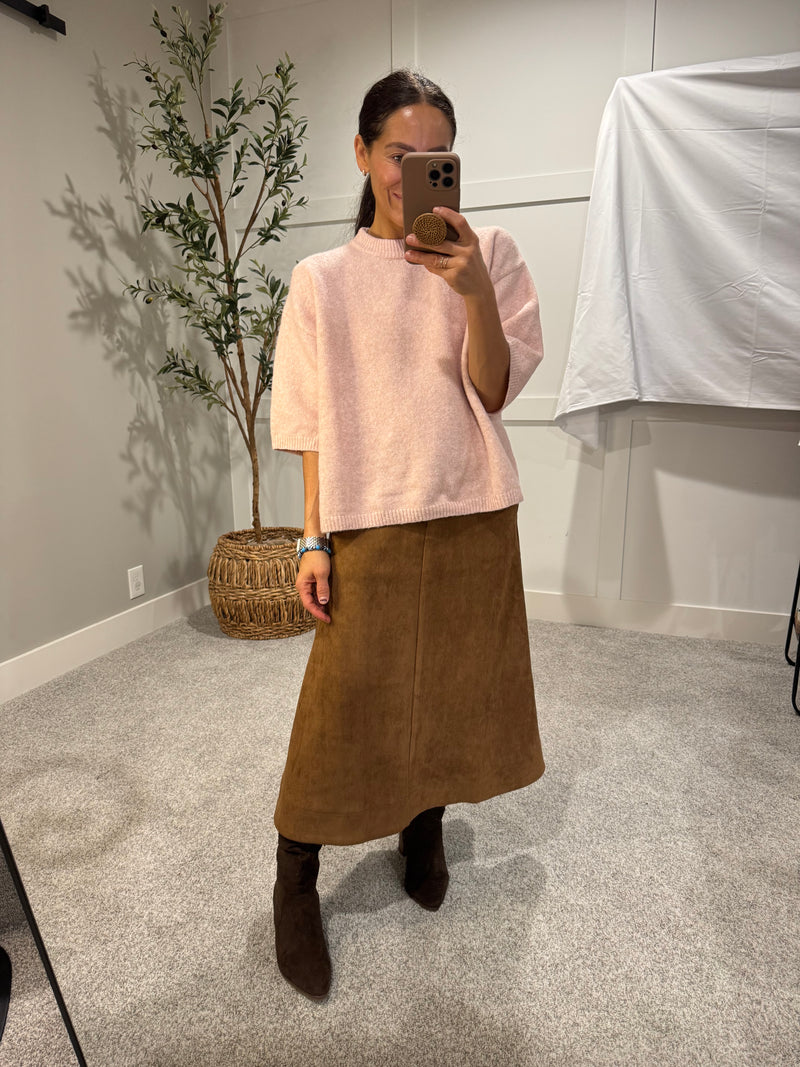 Rue Sweater Top | Light Mauve