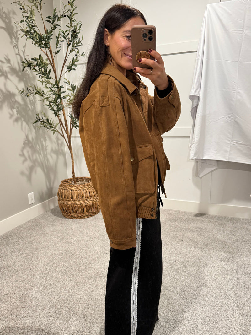 Suede Jacket | Camel