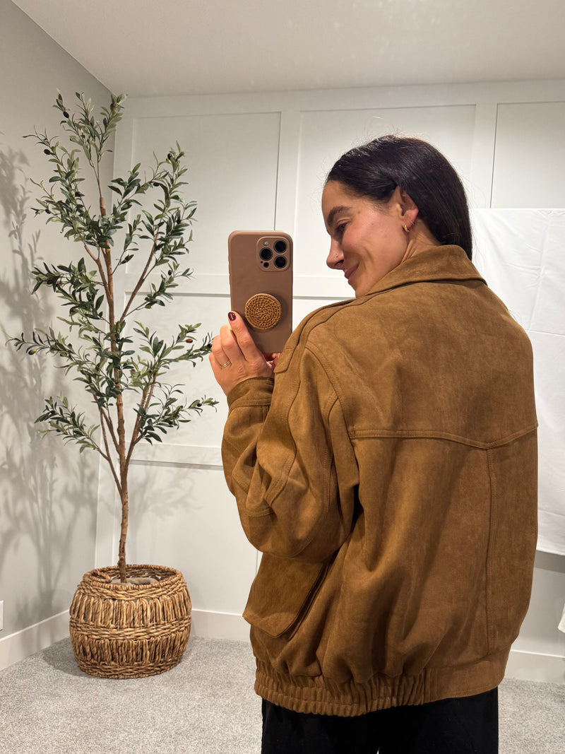 Suede Jacket | Camel