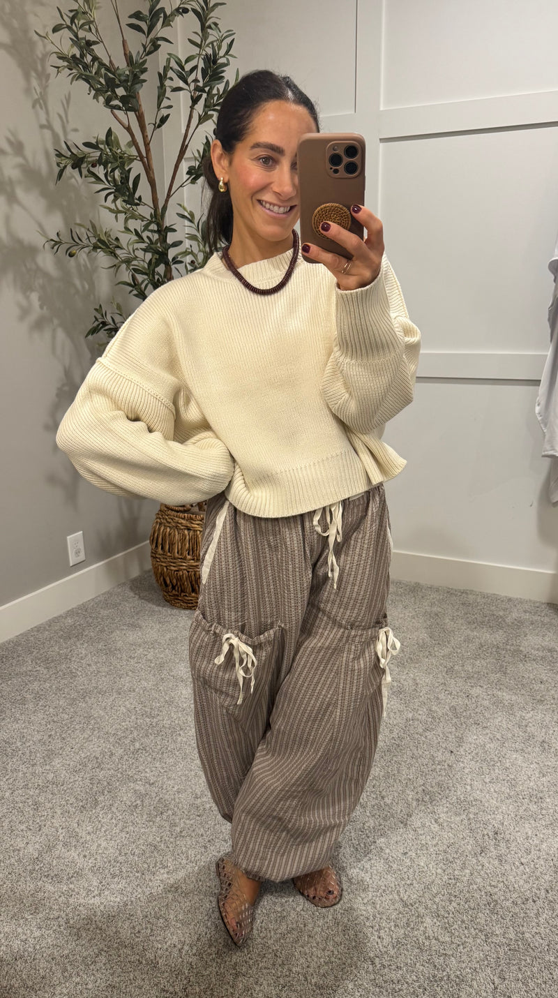 Striped Drawstring Jogger Pants | Coco