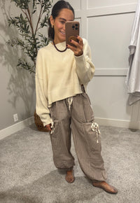 Striped Drawstring Jogger Pants | Coco