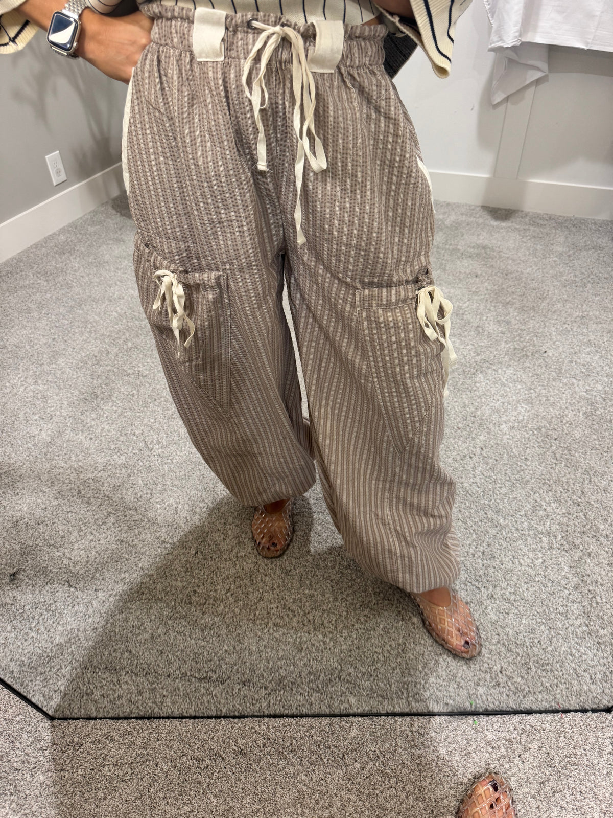 Striped Drawstring Jogger Pants | Coco