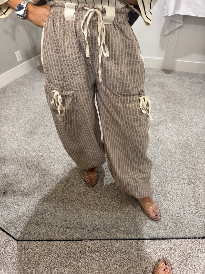 Striped Drawstring Jogger Pants | Coco