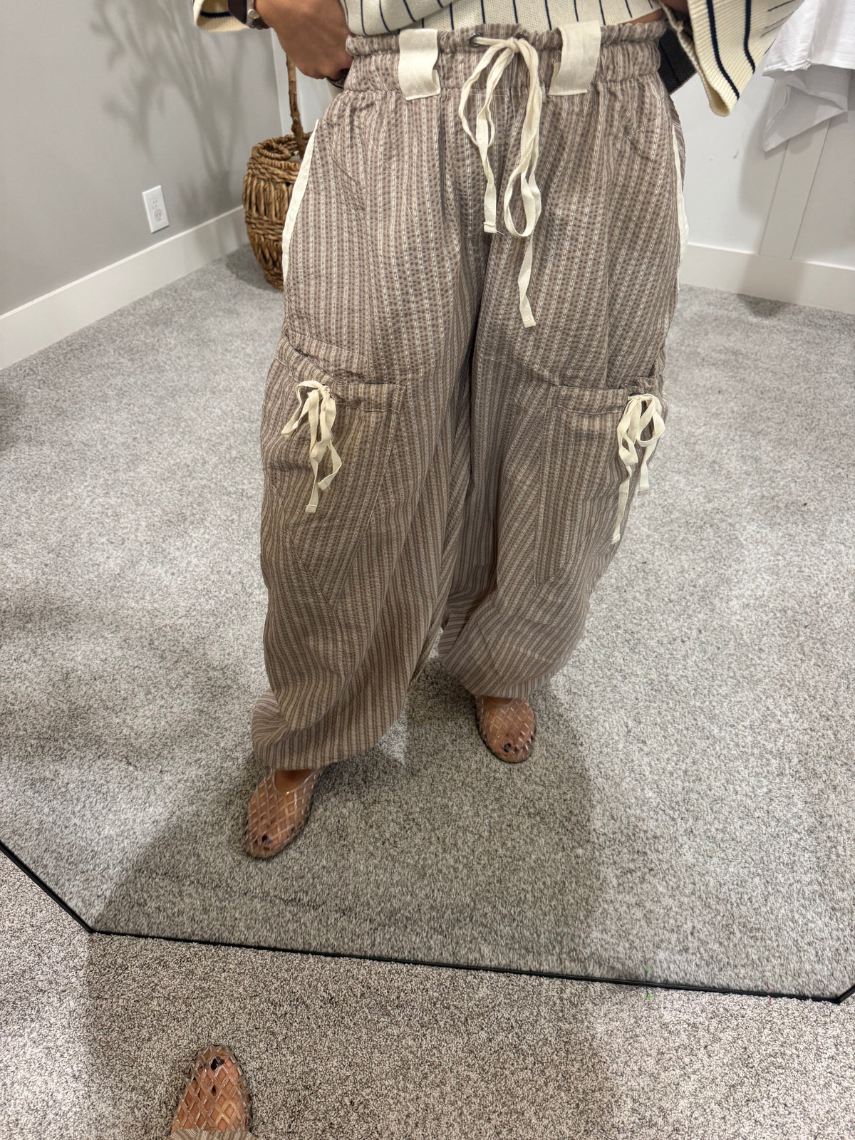 Striped Drawstring Jogger Pants | Coco