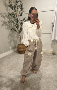 Striped Drawstring Jogger Pants | Coco