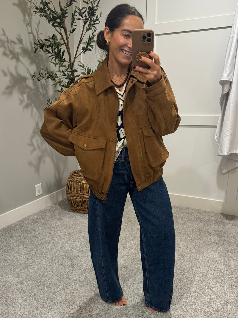 Suede Jacket | Camel