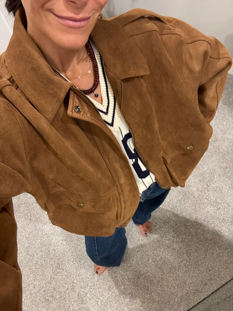 Suede Jacket | Camel