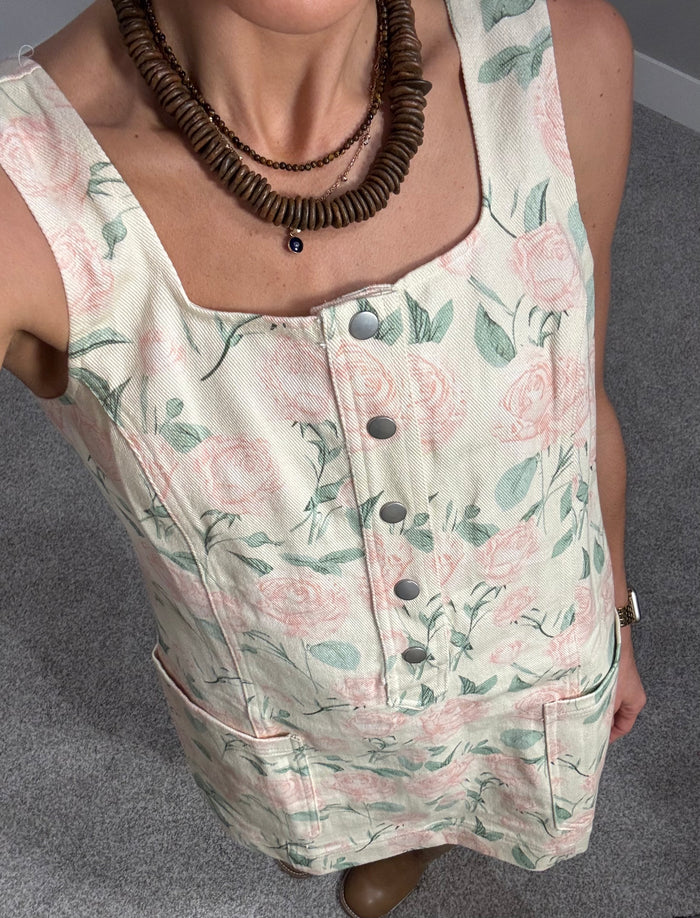 Marla Floral Denim Dress