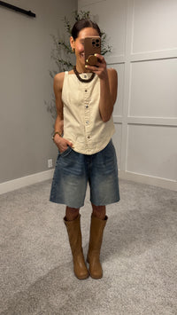 Butter Cream Denim Set