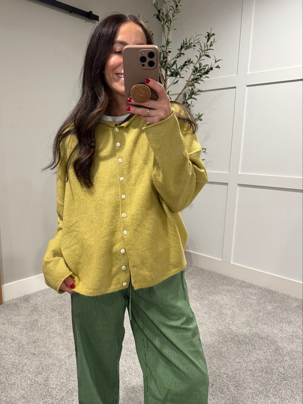 Zola Cardigan | Chartreuse