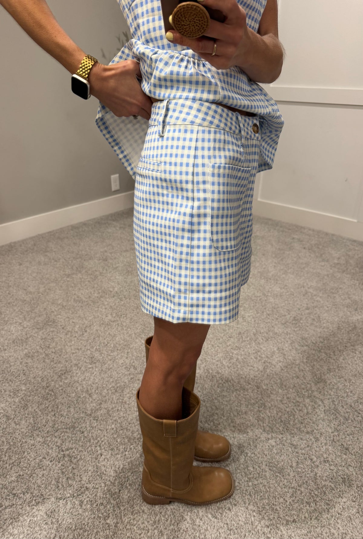 Isla Gingham Set | Blue