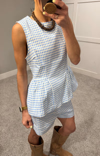 Isla Gingham Set | Blue