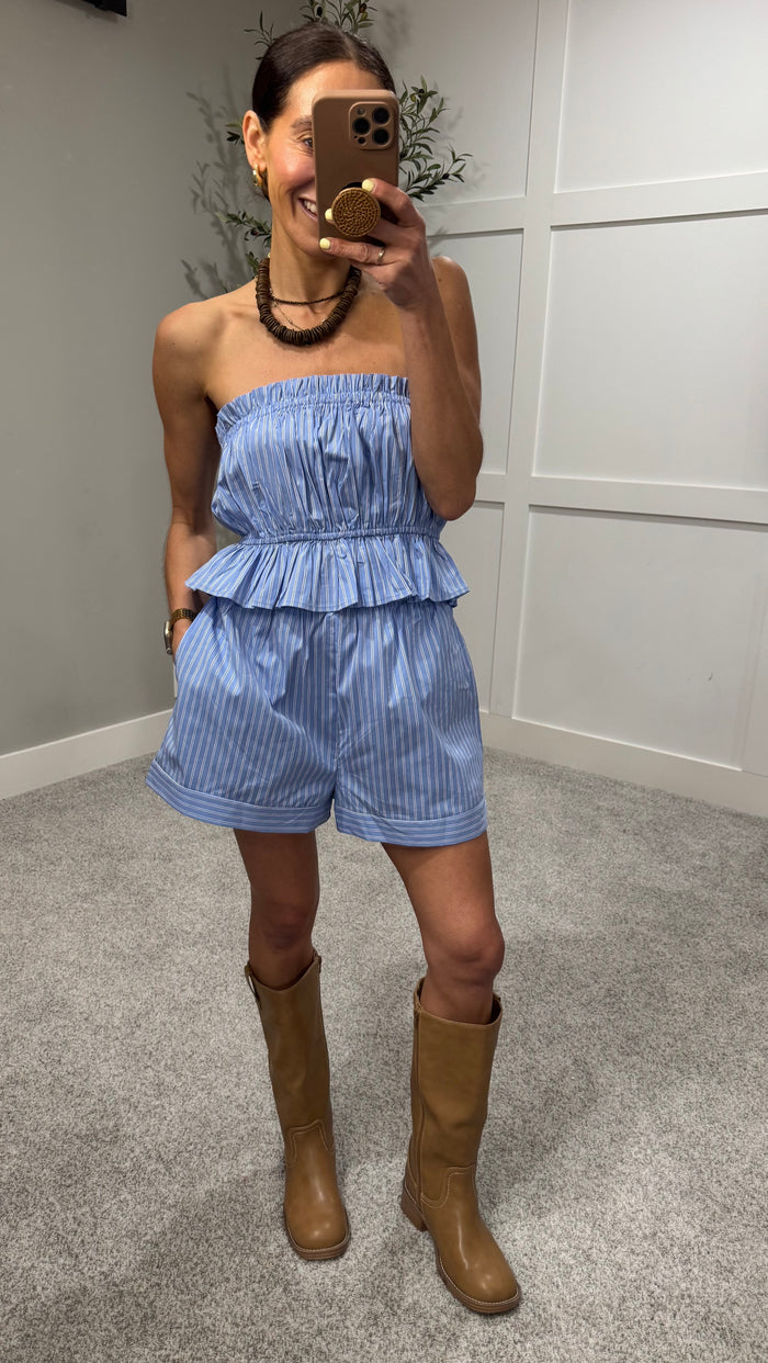 Isabel Striped Set | Blue