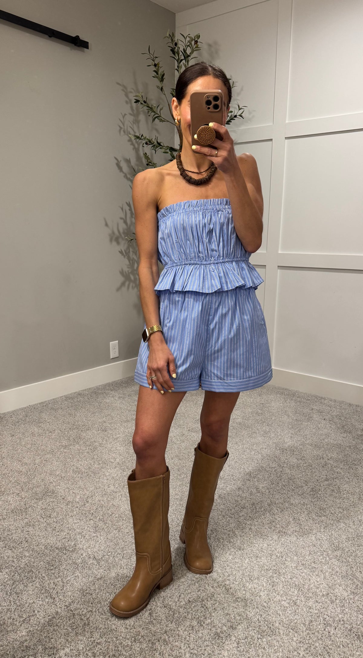 Isabel Striped Set | Blue