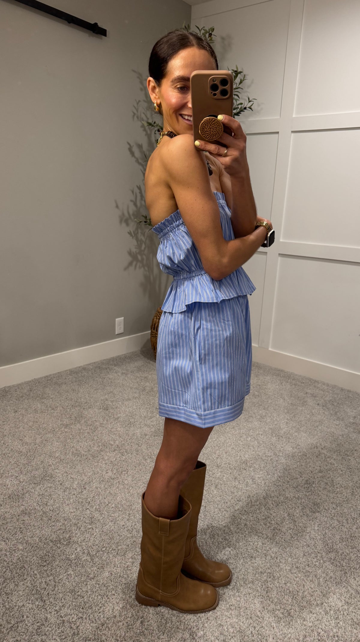 Isabel Striped Set | Blue