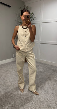 Butter Cream Denim Set
