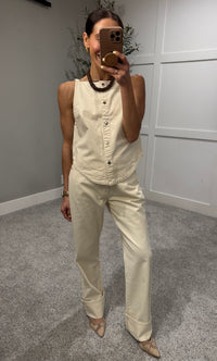 Butter Cream Denim Set
