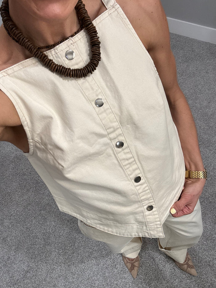 Butter Cream Denim Set