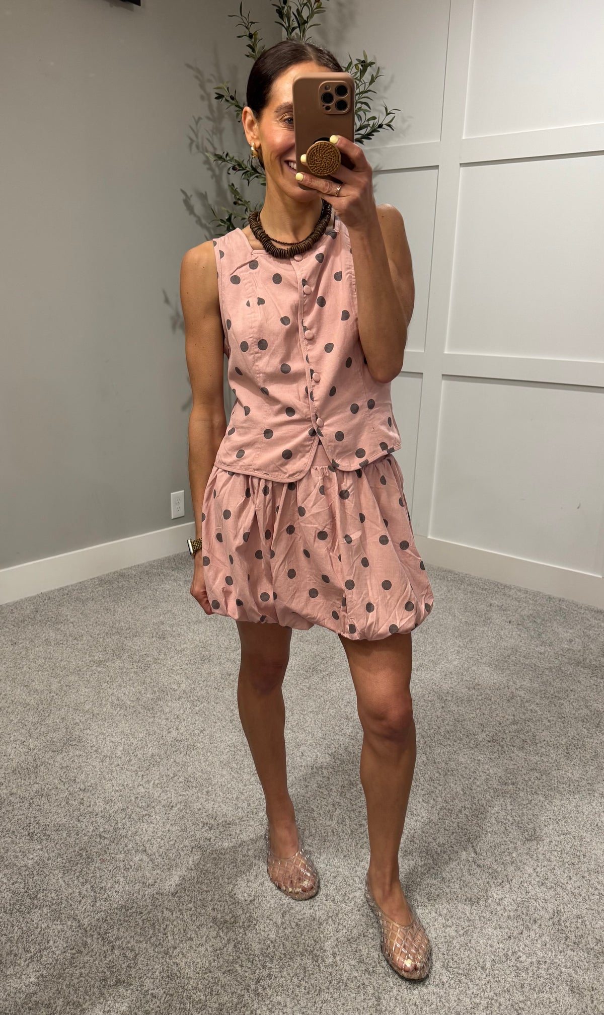 Dusty Polka Set | Pink