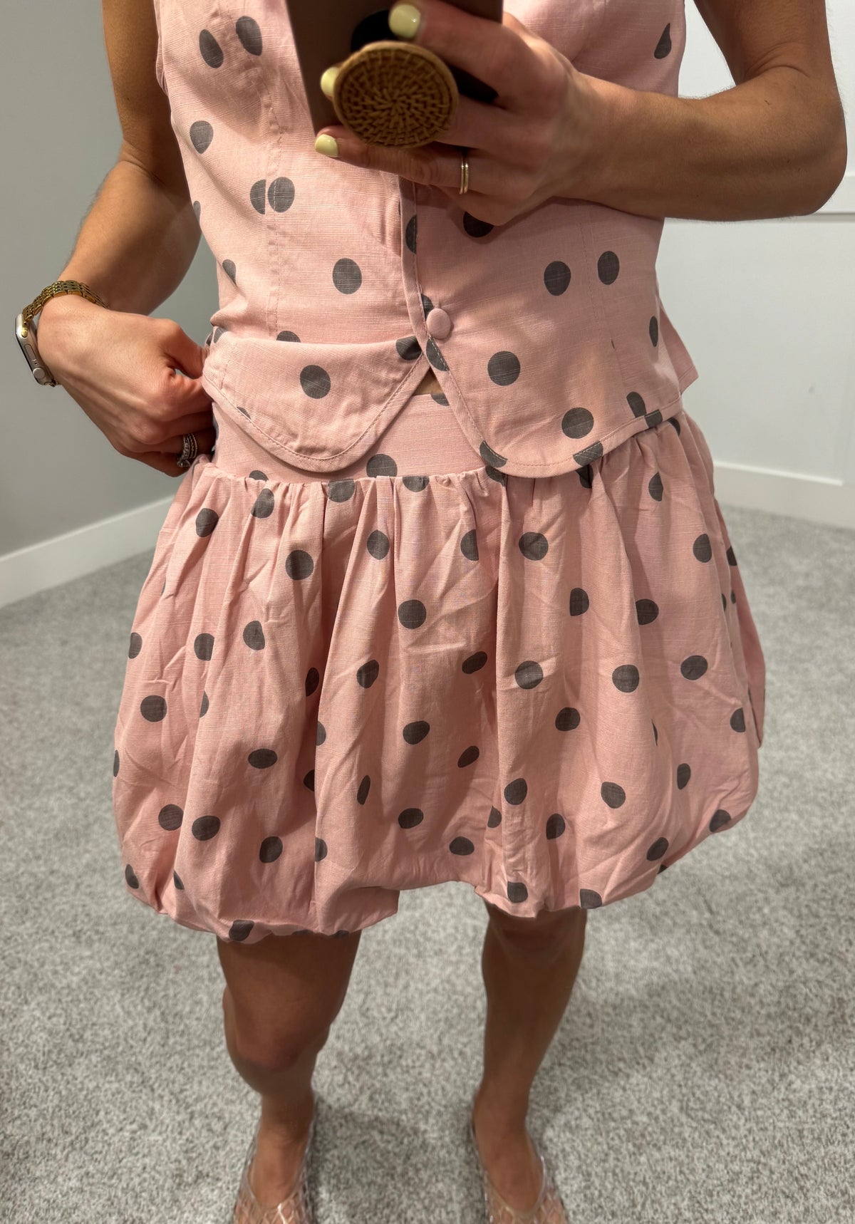 Dusty Polka Set | Pink