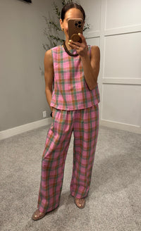 Poppy Plaid Set