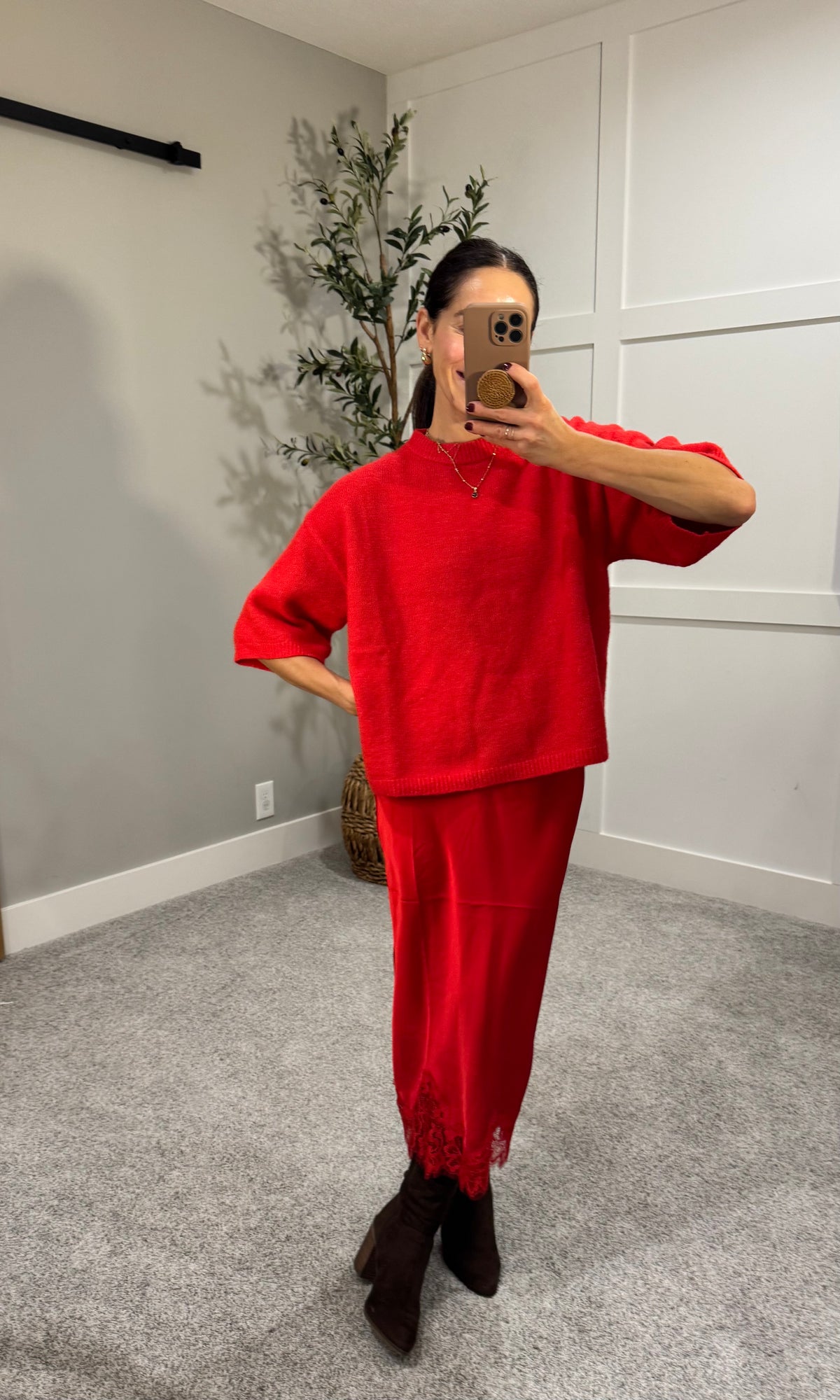 Rue Sweater Top | Red