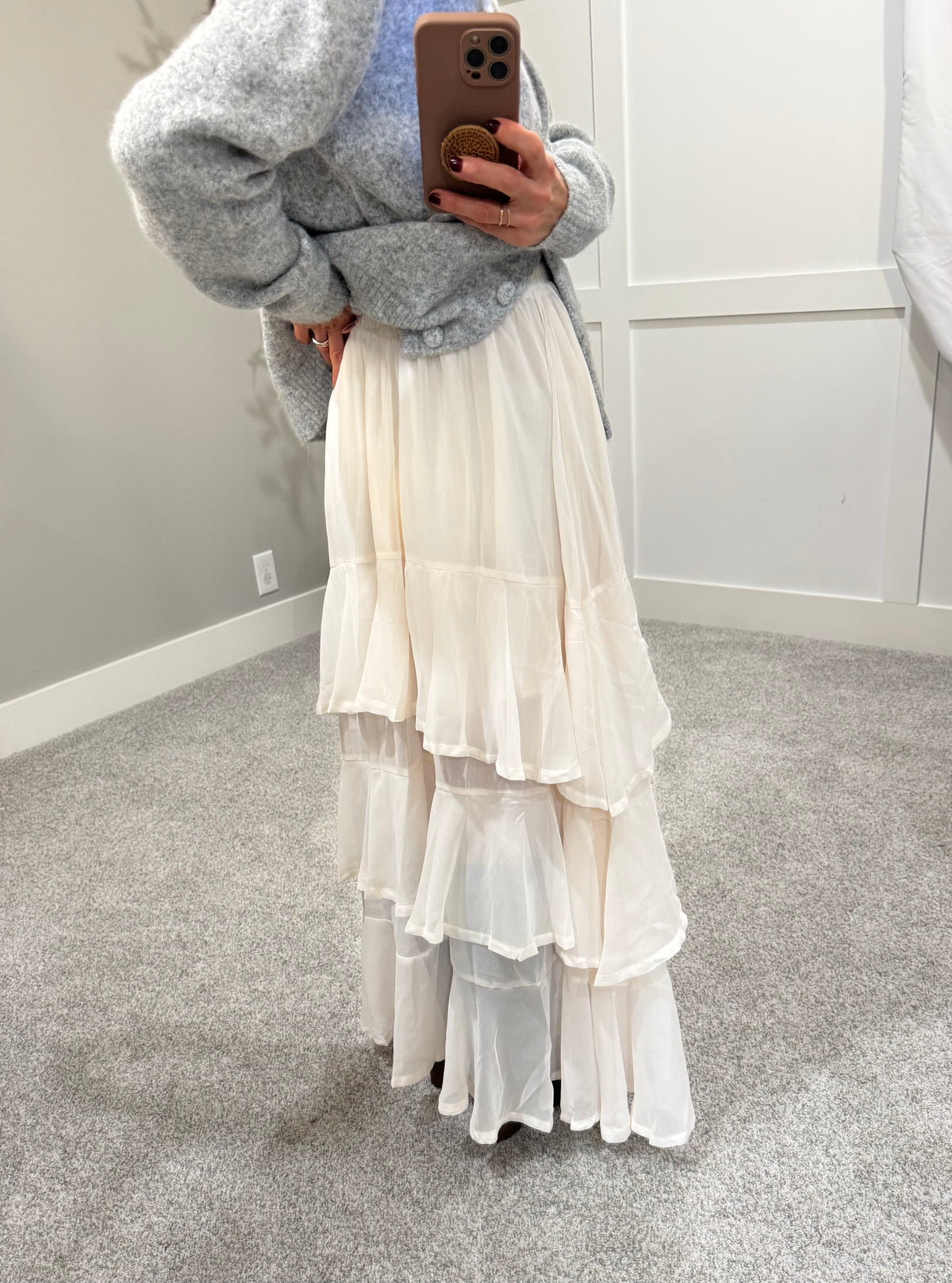 Fay Tiered Ruffle Skirt | Ivory