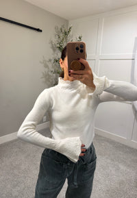 Mia Mock Neck Sweater | Milk