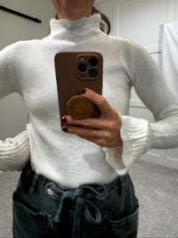 Mia Mock Neck Sweater | Milk