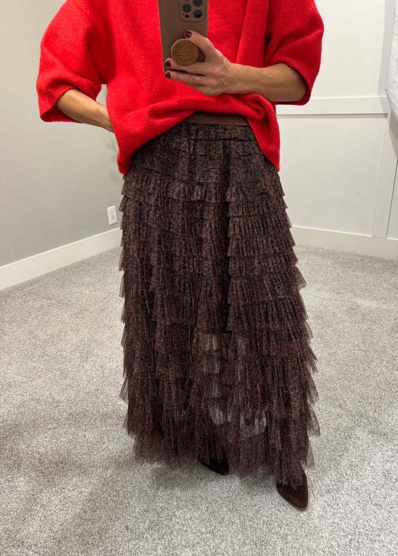 Leopard Tiered Skirt